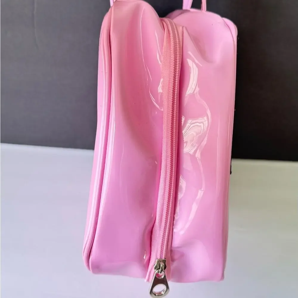 Pink Travel Organizer Case Embellished with Handles Women's Bag